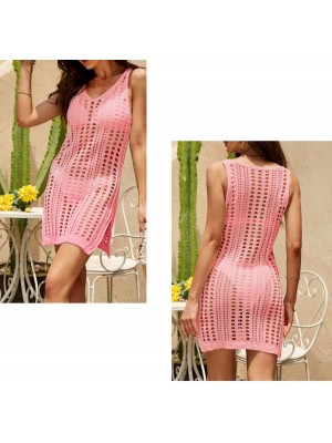 Copricostume Vestito Mini Coachella Donna Mare Uncinetto Woman Dress COV0259